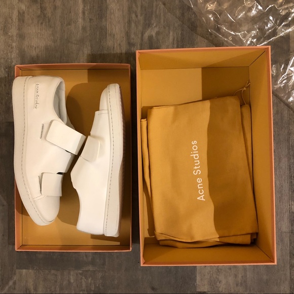 Acne Studios triple strap leather white sneakers - Picture 3 of 7